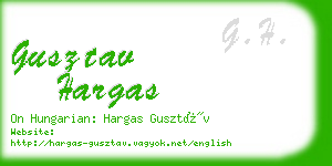 gusztav hargas business card